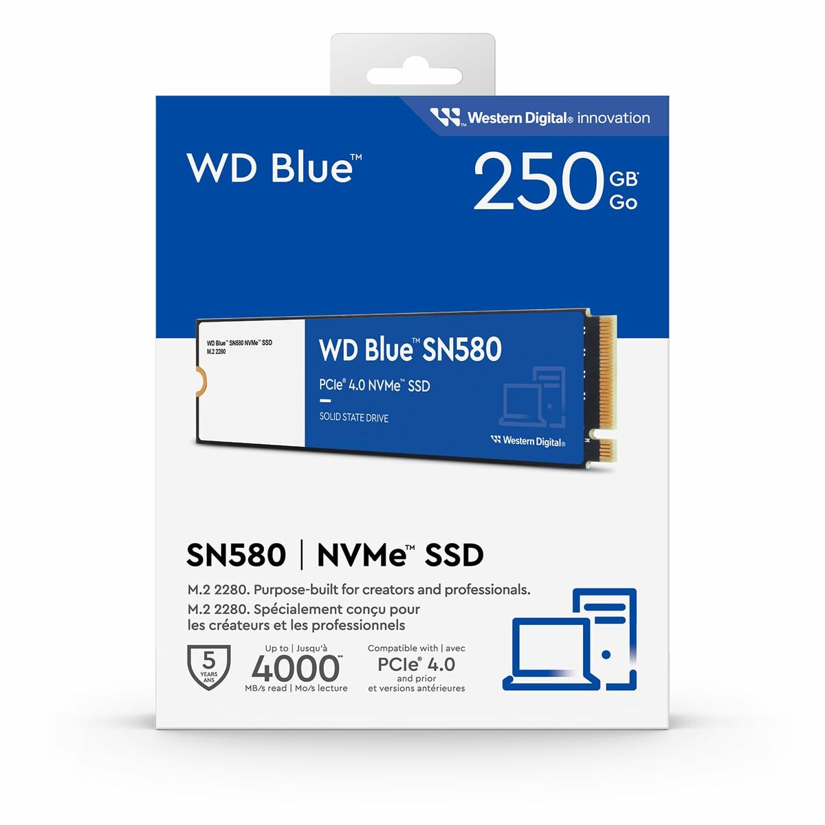 Hard drive Western Digital Blue SN580 TLC 250GB SSD