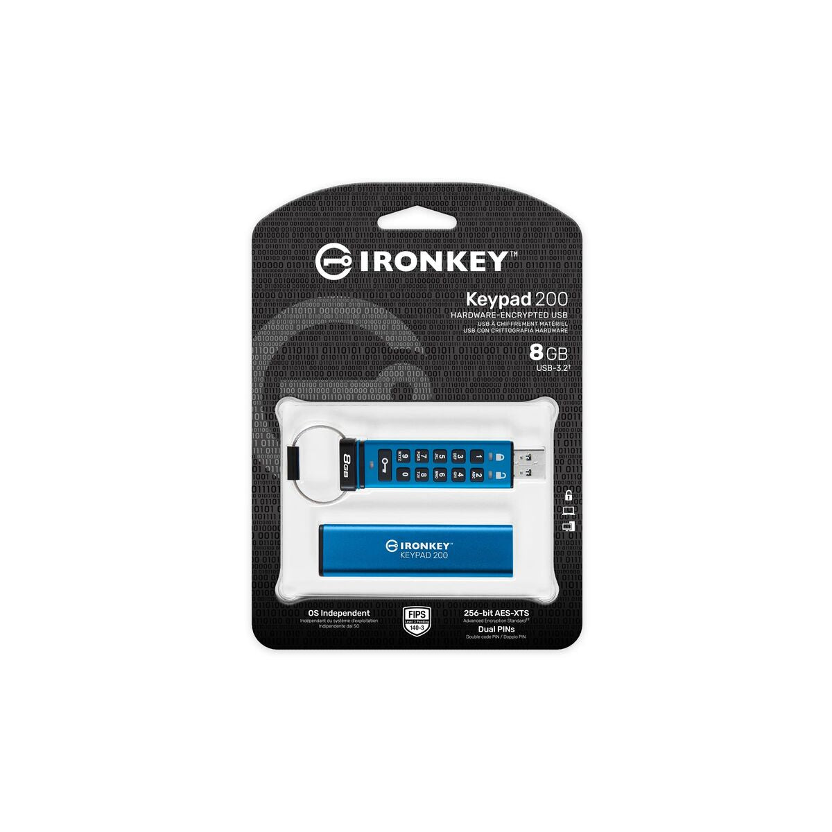 Flash Speicher Kingston IKKP200 Blau 8 GB