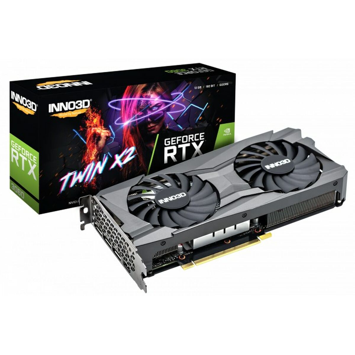 Grafikkarte INNO3D N30602-12D6-119032AH GeForce RTX 3060 12 GB RAM