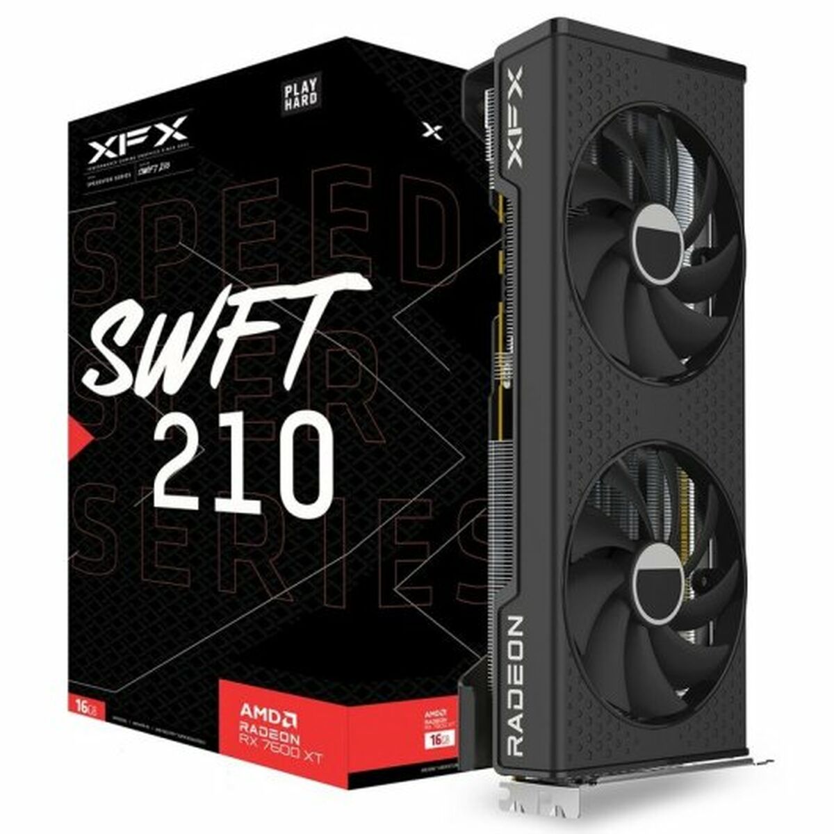 Grafikkarte XFX SPEEDSTER SWFT210 CORE AMD Radeon RX 7600 XT 16 GB RAM