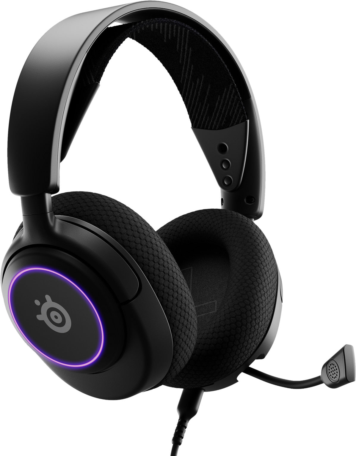 Wired gaming headset with microphone and lighting SteelSeries Arctis Nova 3 black