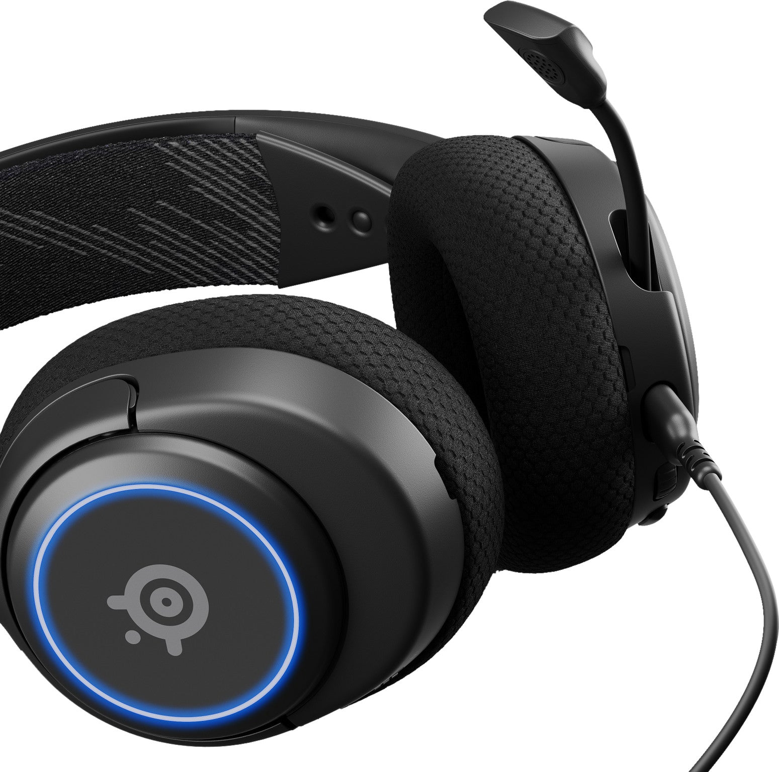 Kabelgebundenes Gaming Headset mit Mikrofon und Beleuchtung SteelSeries Arctis Nova 3 Schwarz