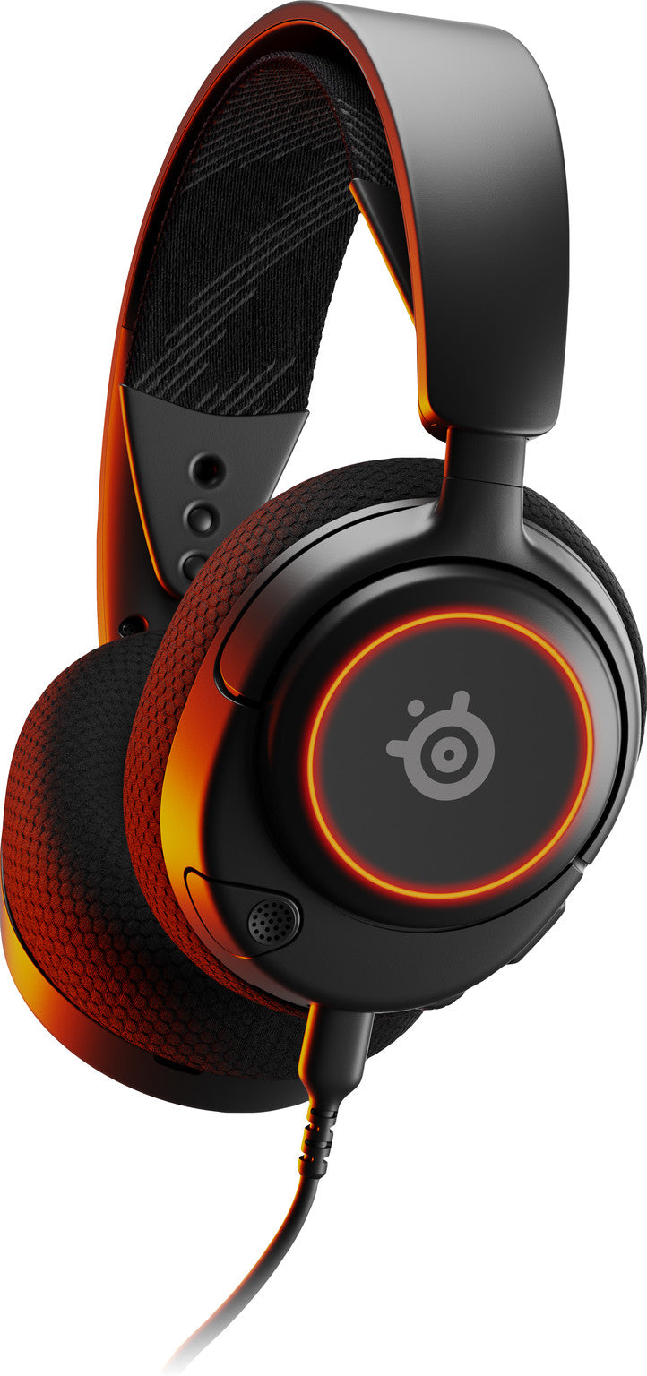 Kabelgebundenes Gaming Headset mit Mikrofon und Beleuchtung SteelSeries Arctis Nova 3 Schwarz