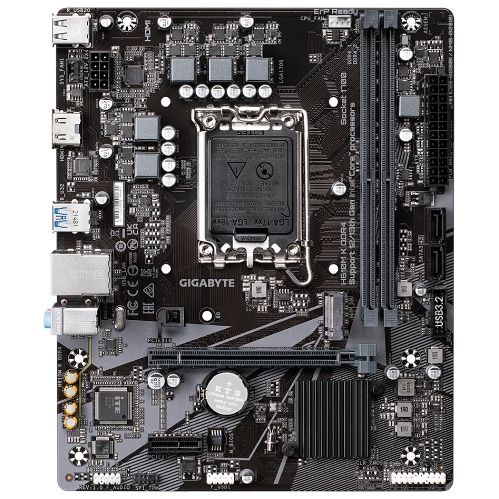 Sockel 1700 Mainboard/Motherboard Gigabyte H610M K DDR4 1.0 LGA1700