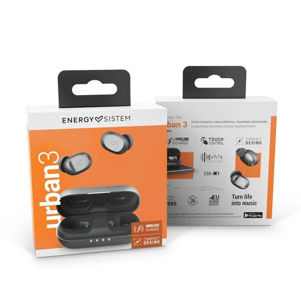 Bluetooth headphones Energy Sistem Graphite