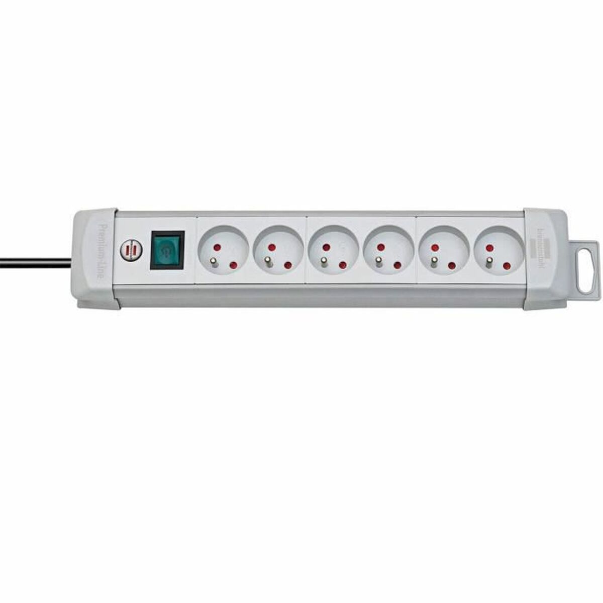 Power strip with 6 sockets and Brennenstuhl switch