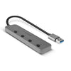 Hub USB LINDY Black Gray (1 piece)