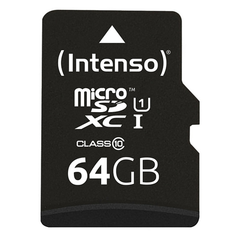 Micro SD memory card with adapter INTENSO 34234 UHS-I XC Premium Black