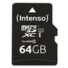 Micro SD memory card with adapter INTENSO 34234 UHS-I XC Premium Black