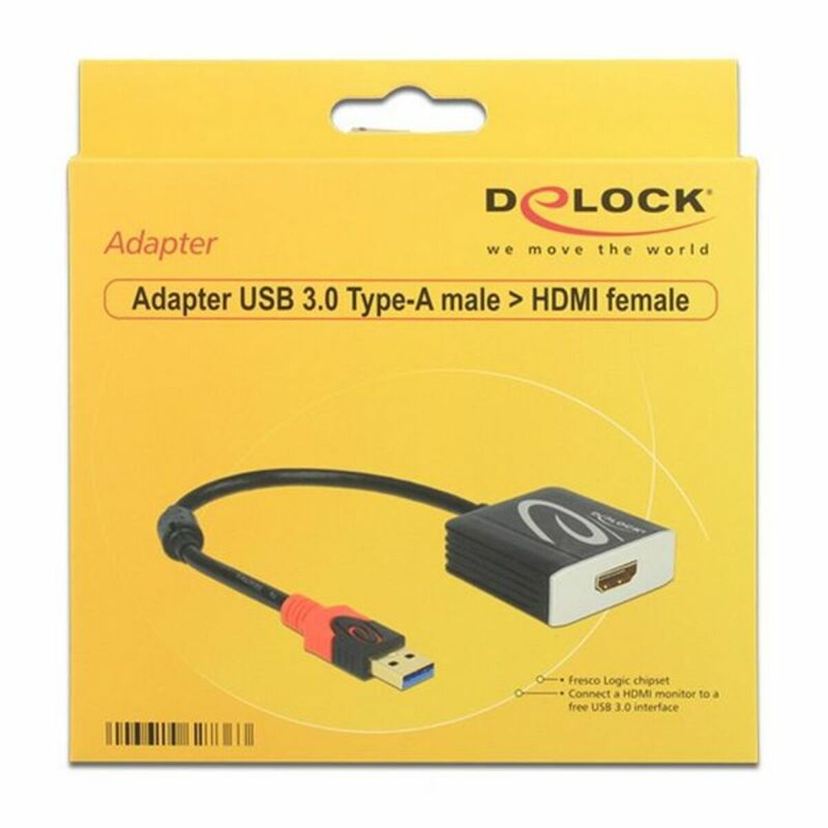 USB 3.0-zu-HDMI-Adapter DELOCK 62736 20 cm Schwarz