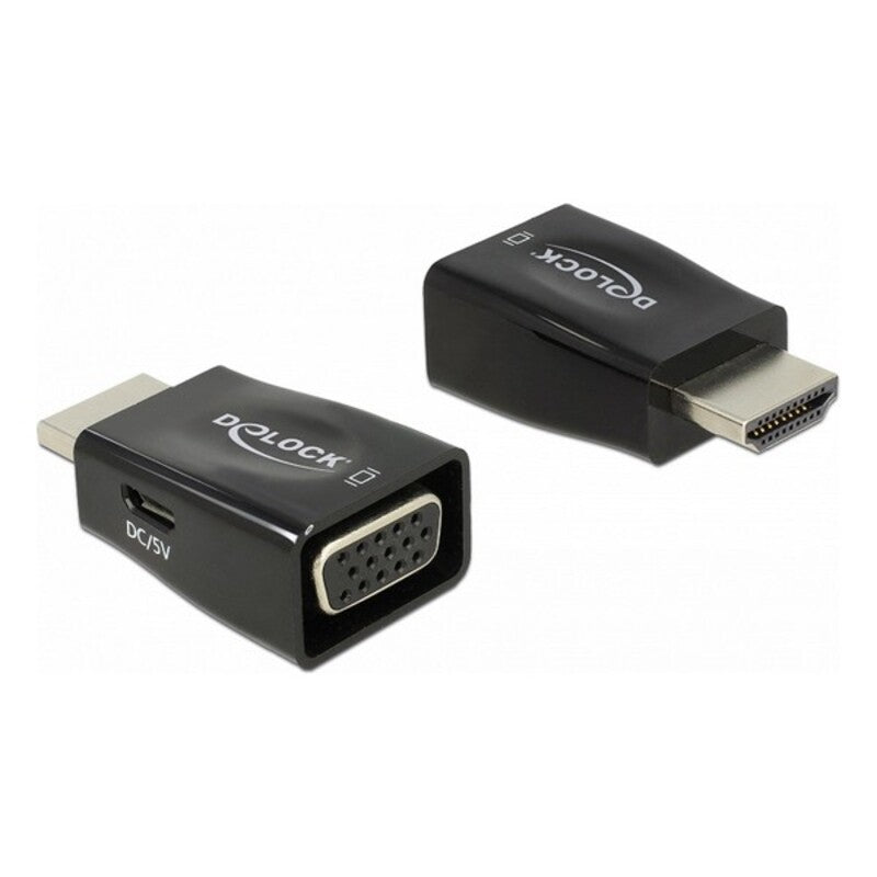 Adapter HDMI auf VGA DELOCK 65902 1920 px Schwarz