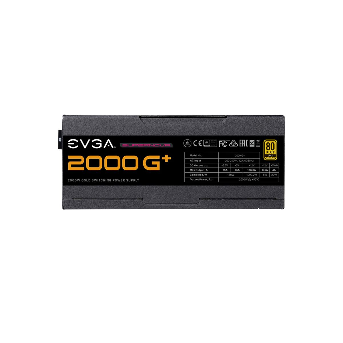 Power source Evga SuperNOVA 2000 G1+ 2000 W 80 Plus Gold Modular