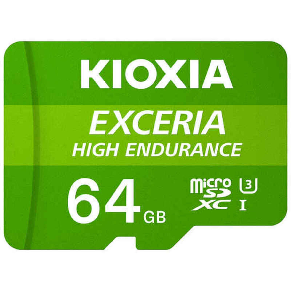 Micro SD memory card with adapter Kioxia Exceria High Endurance class 10 UHS-I U3 green