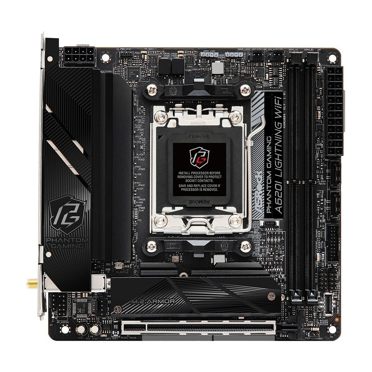 Motherboard ASRock A620I LIGHTNING WIFI Intel Wi-Fi 6 AMD AM5 AMD A620