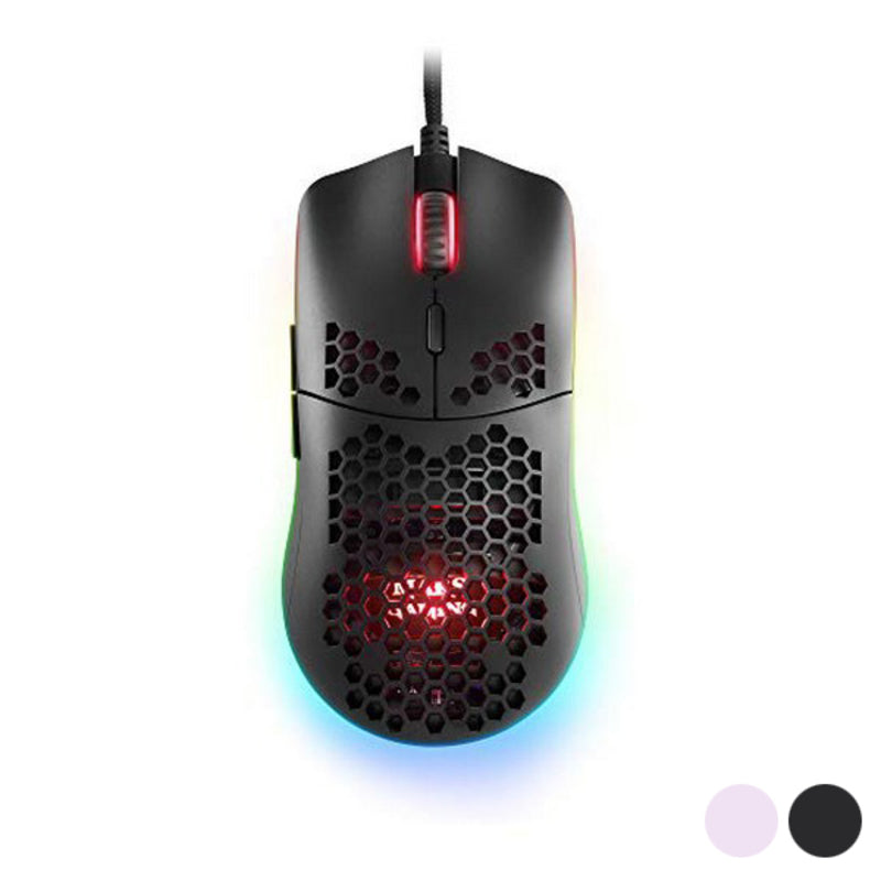 LED gaming mouse with lighting Mars Gaming MMAX RGB Black or Pink 12400 DPI