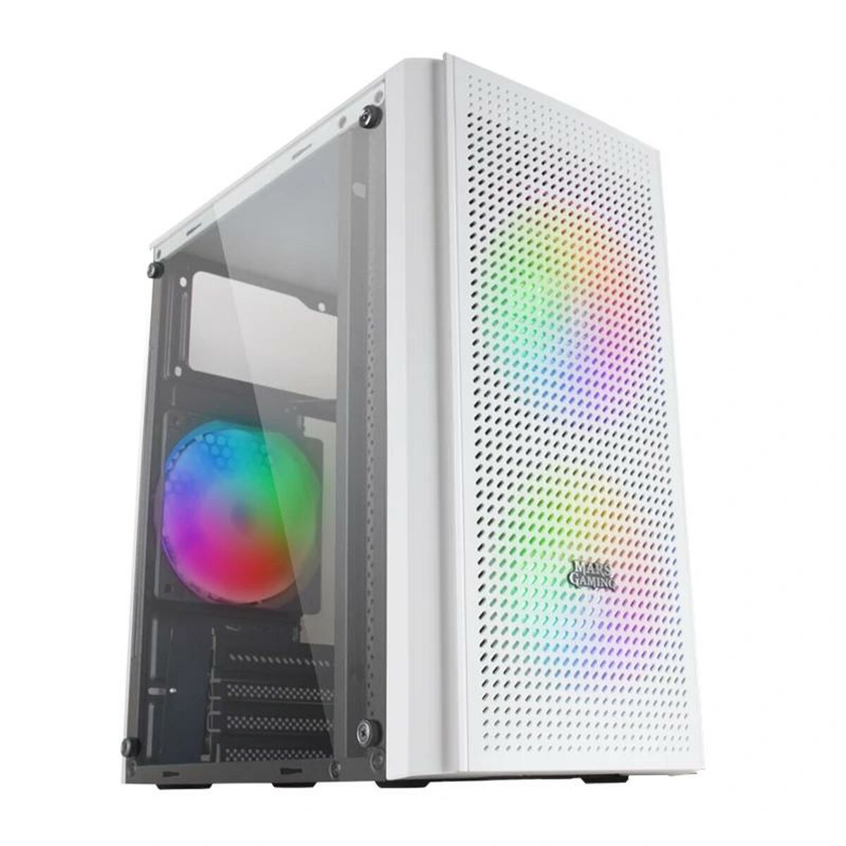 ATX Semi-Tower Computer Mars Gaming MC300W White RGB