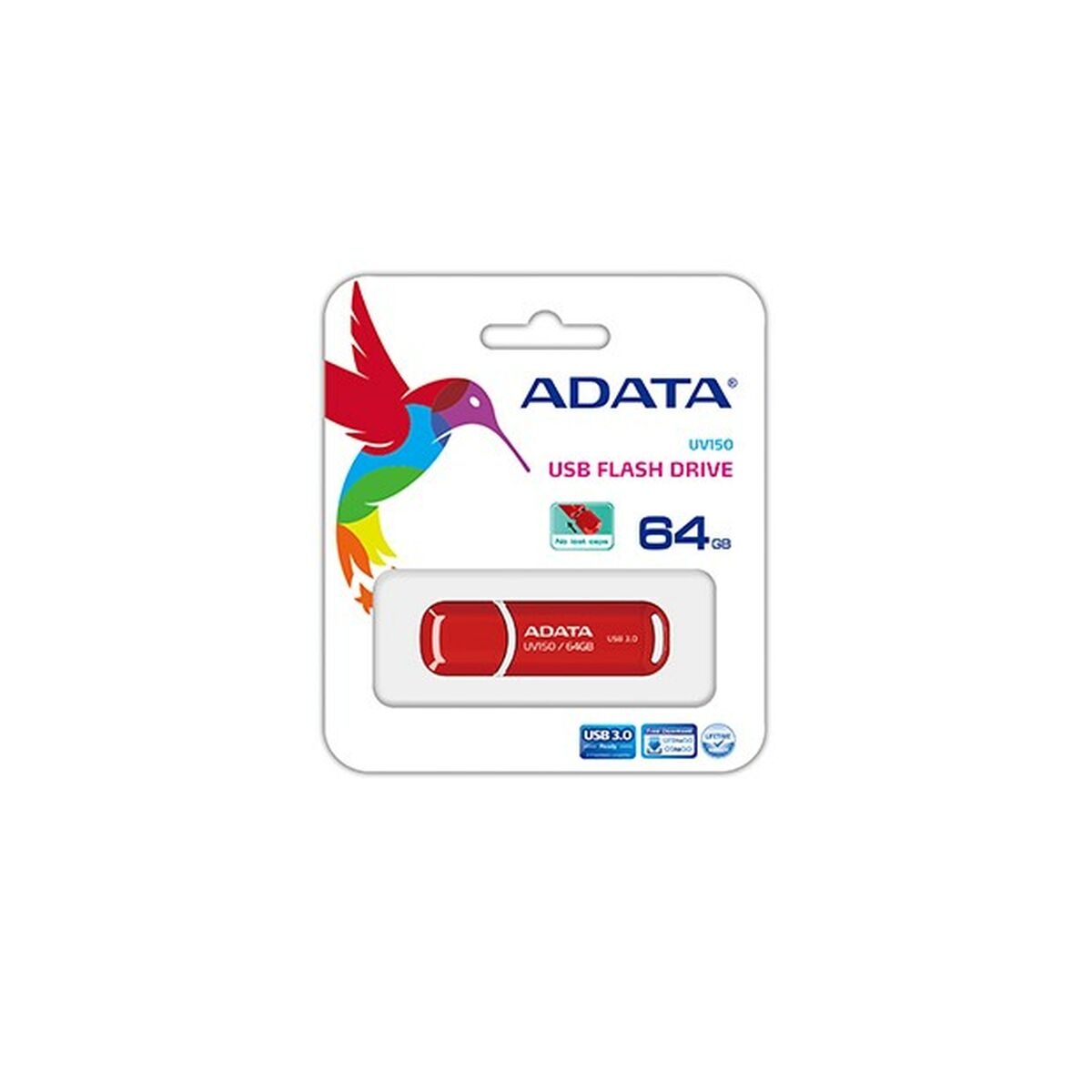 USB Pendrive Adata UV150 Red 64GB