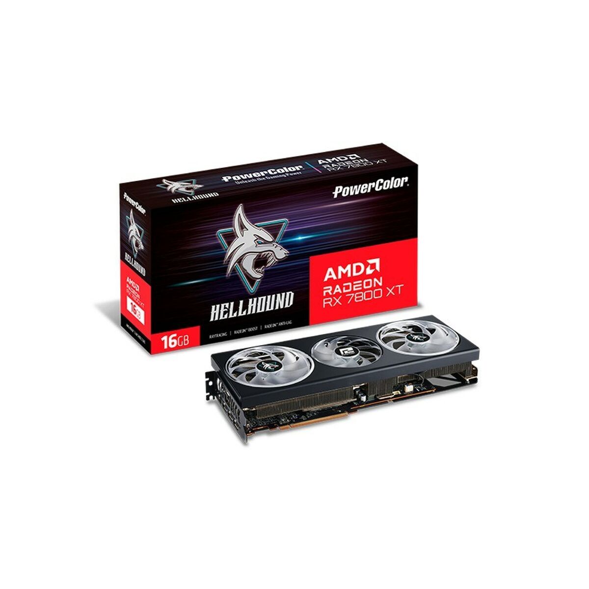 Grafikkarte Powercolor RX7800XT 16GB-L/OC AMD RADEON RX 7800 XT 16 GB RAM