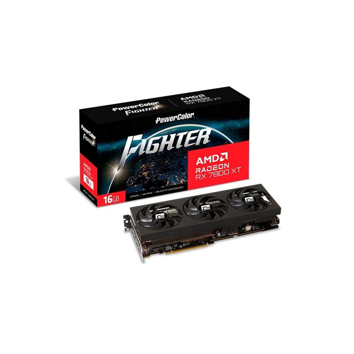 Grafikkarte Powercolor RX7800XT 16G-F/OC 16 GB GDDR6 AMD AMD RADEON RX 7800 XT