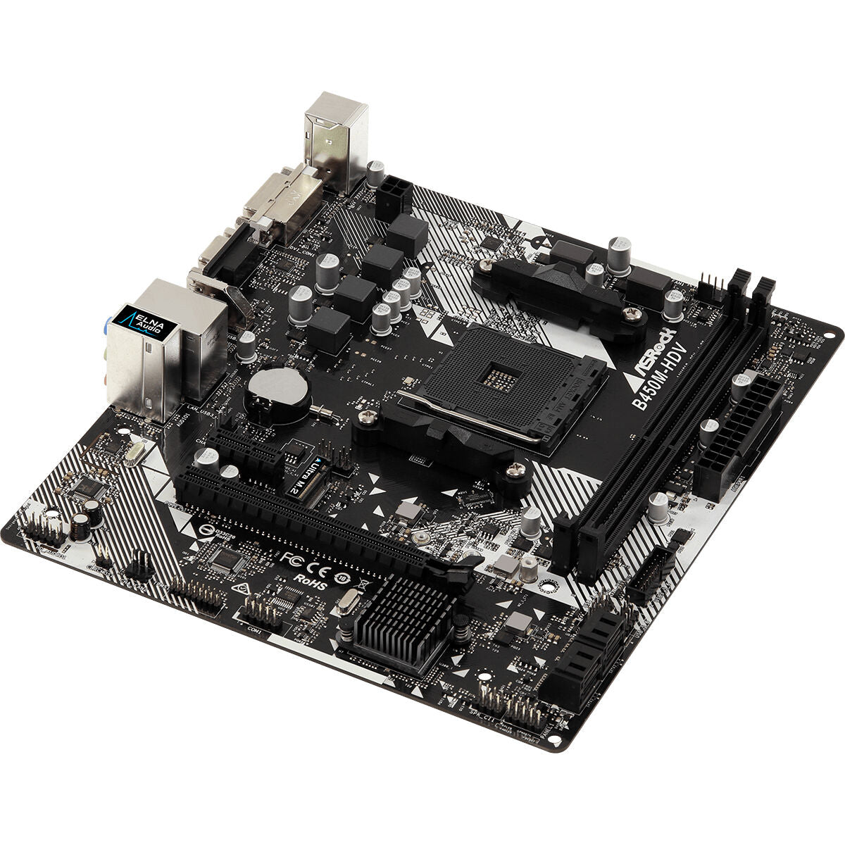 Motherboard ASRock B450M-HDV R4.0 AMD AM4 AMD B450 AMD