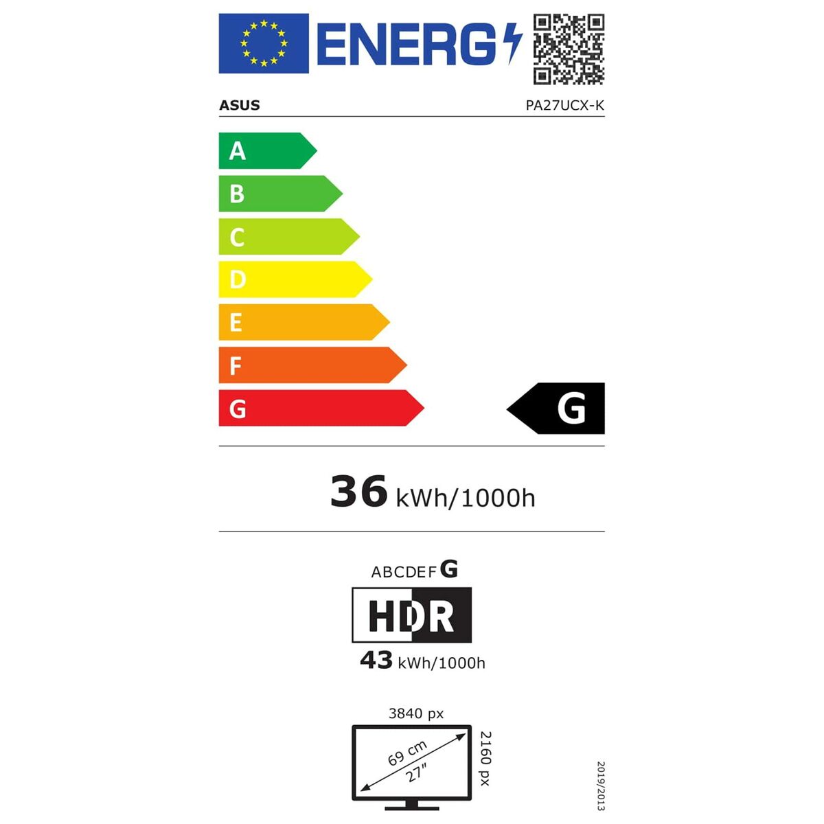 4K Ultra HD Grafik Monitor mit Sonnenblenden Asus ProArt PA27UCX-K 27" IPS LED