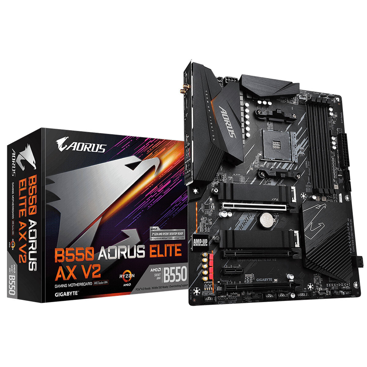 Motherboard Gigabyte B550 AORUS ELITE AX V2 Intel Wi-Fi 6 AMD B550 AMD AMD AM4