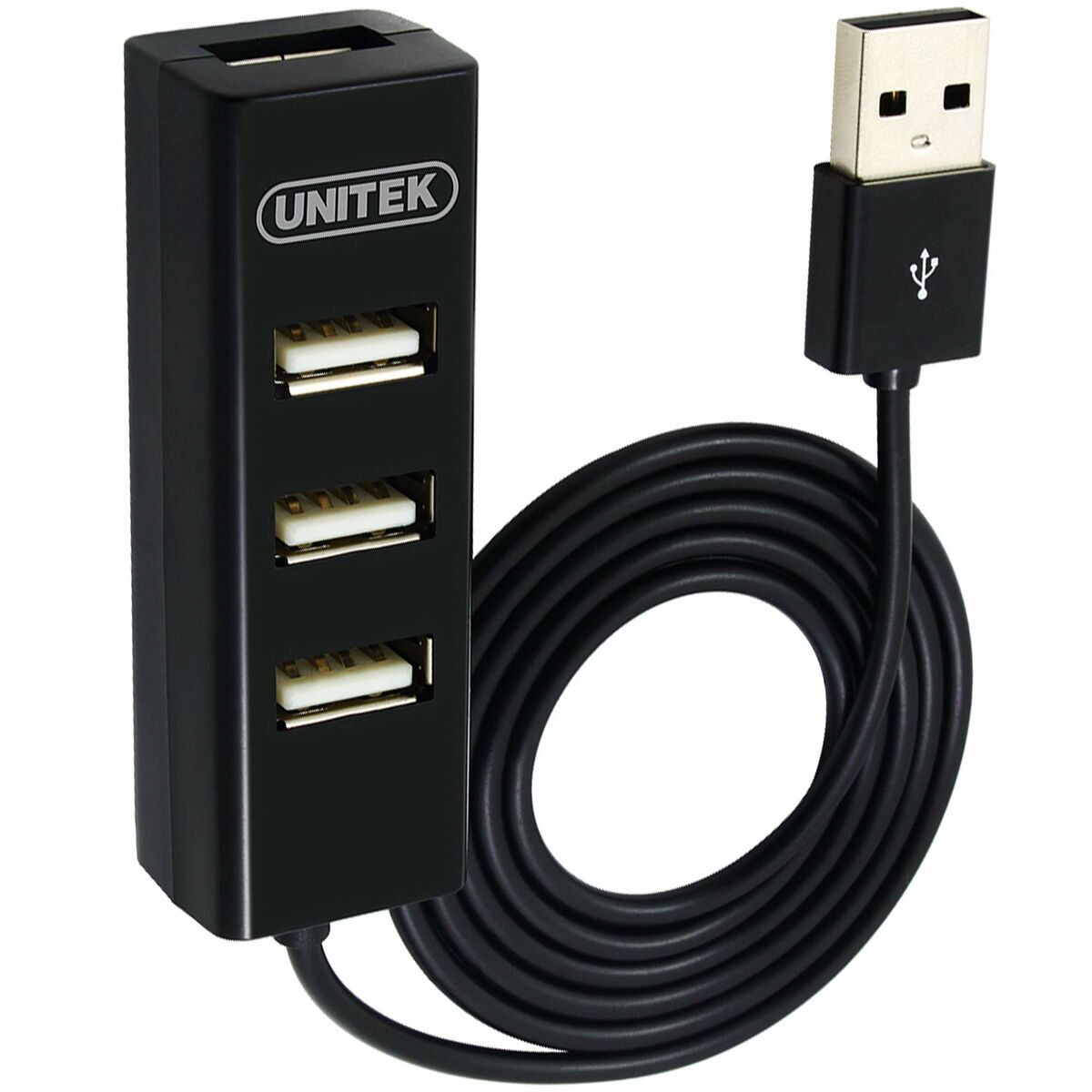 3-Port USB Hub Unitek Y-2140 Schwarz