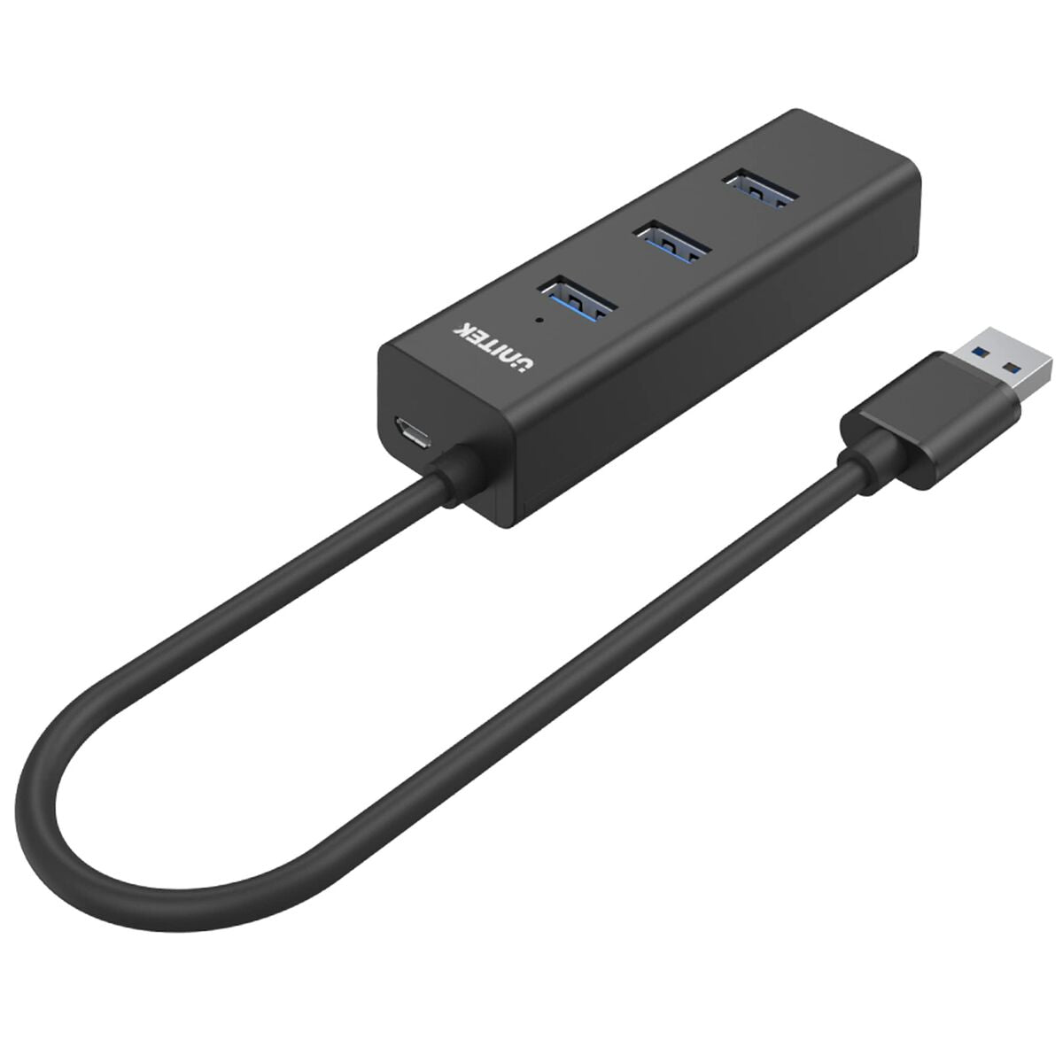 4-Port USB Hub Unitek Y-3089 Schwarz