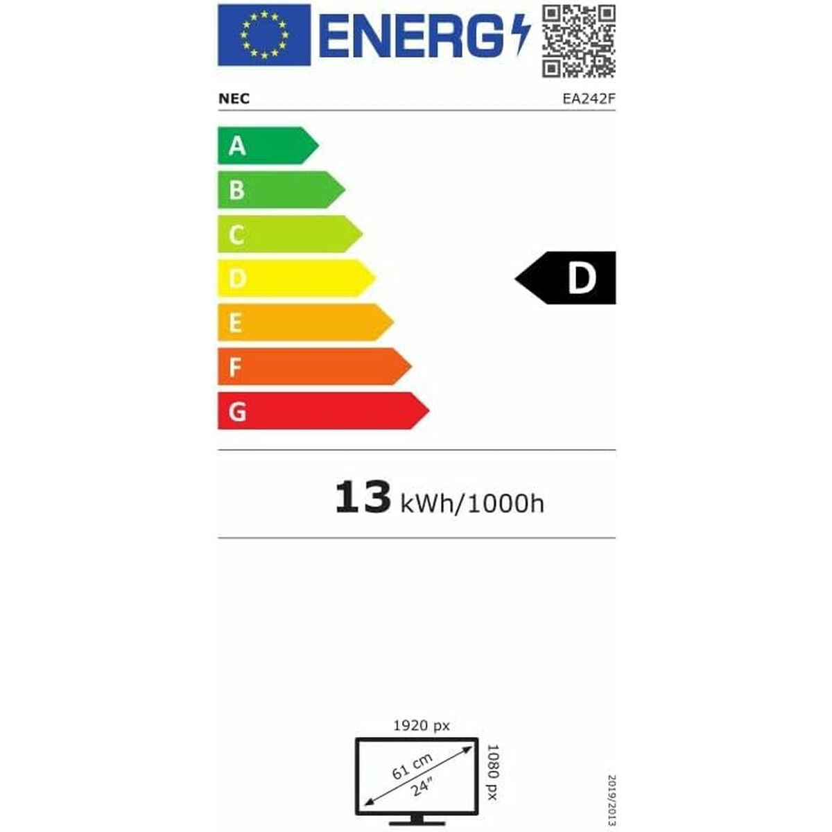 Full HD monitor NEC MultiSync EA242F 23.8"