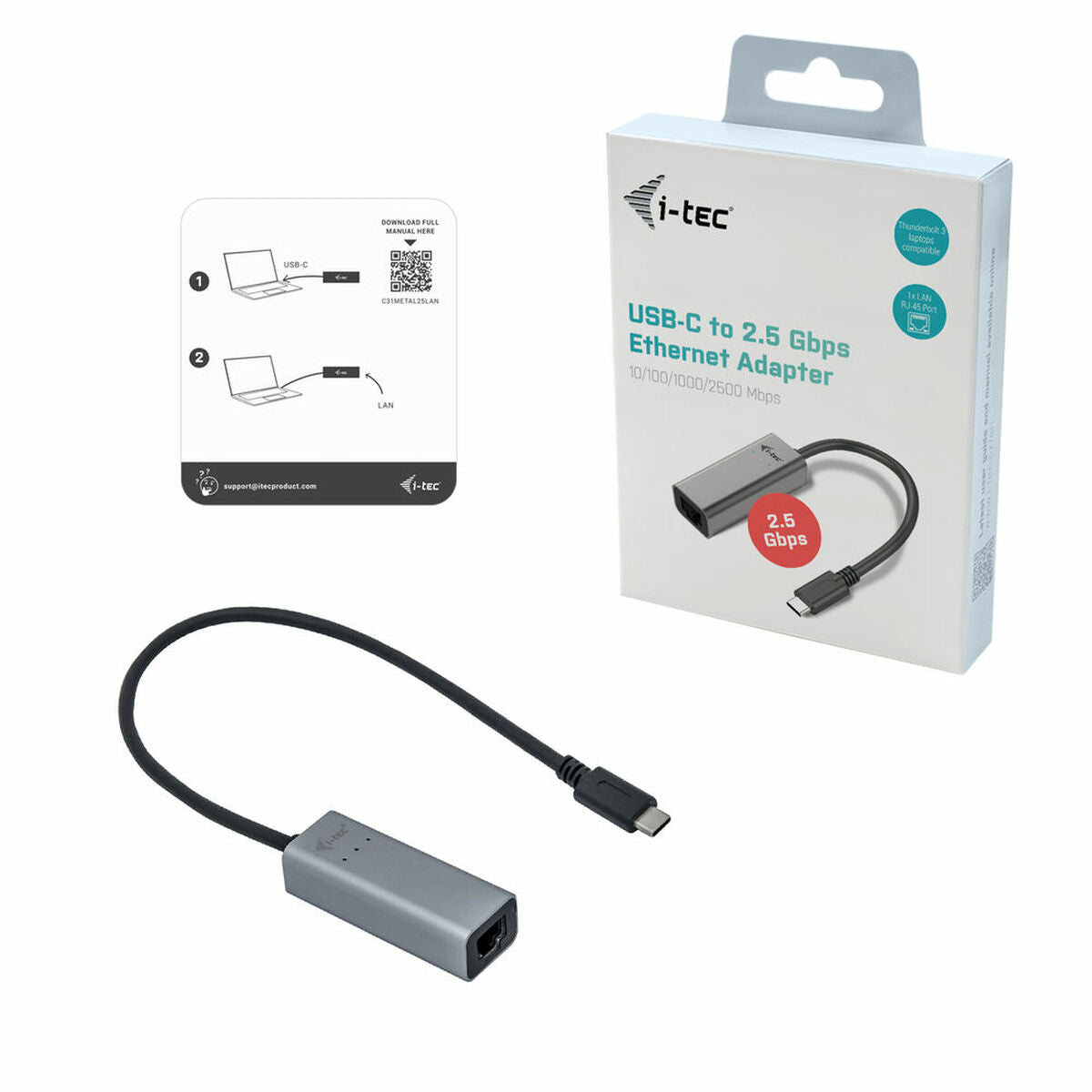 USB to Ethernet adapter i-Tec C31METAL25LAN