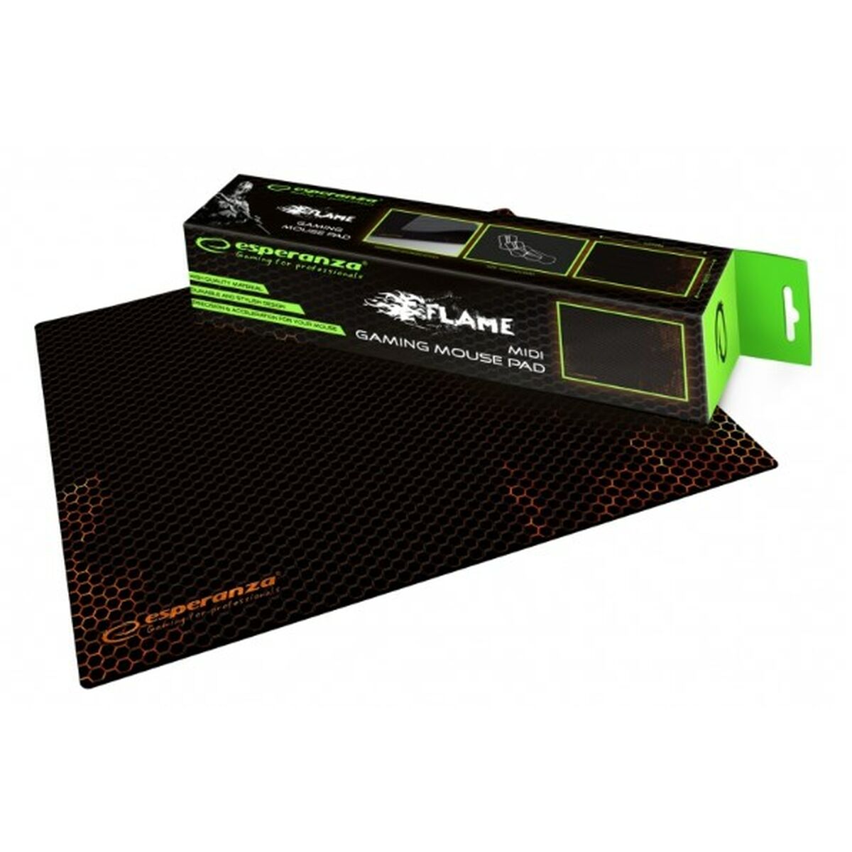 Anti-slip mat Esperanza EGP101R Black Orange printed