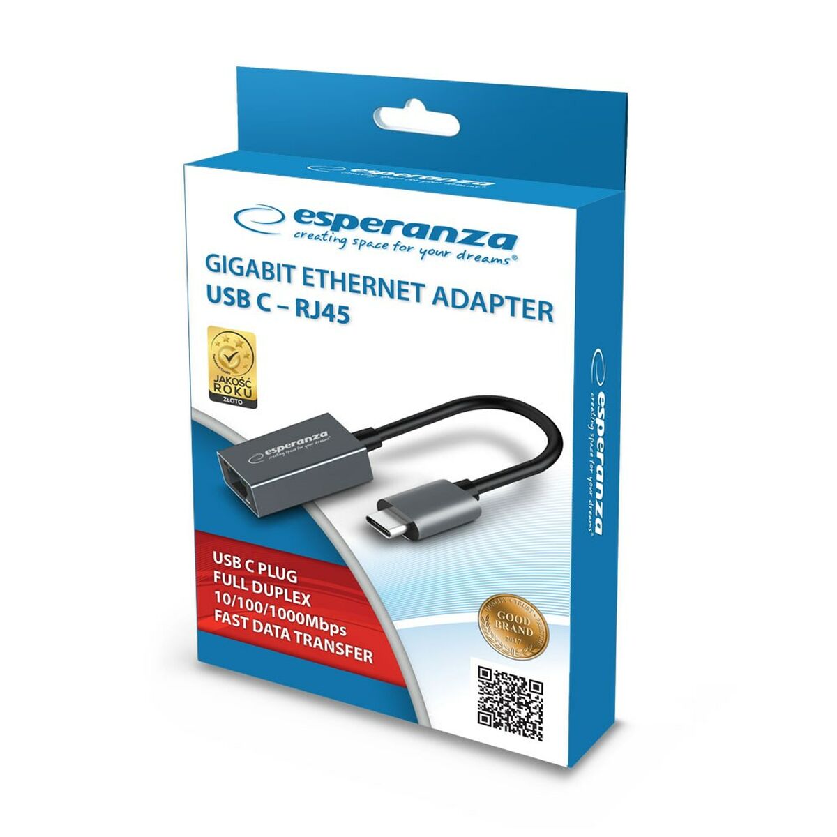 Esperanza ENA102 USB-C to Ethernet adapter