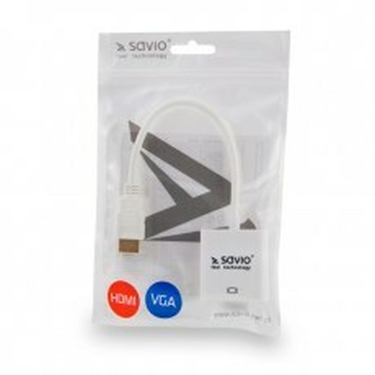 Adapter HDMI to VGA Savio CL-27B White