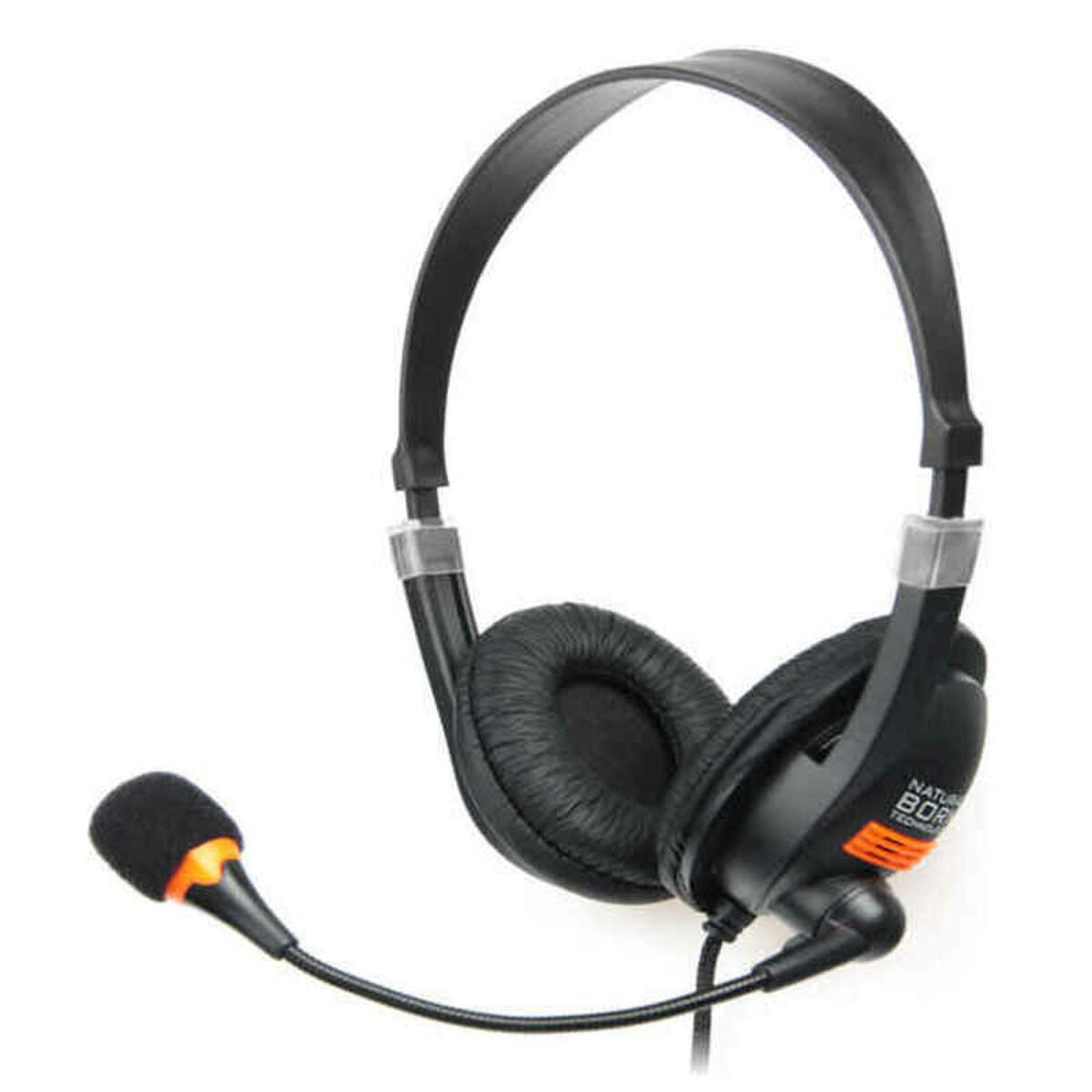 Headphones with microphone Natec Drone Black Orange