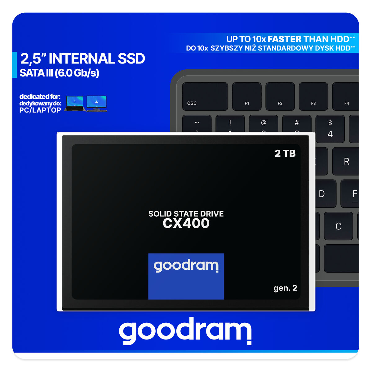 Festplatte GoodRam SSDPR-CX400-02T-G2 2 TB SSD