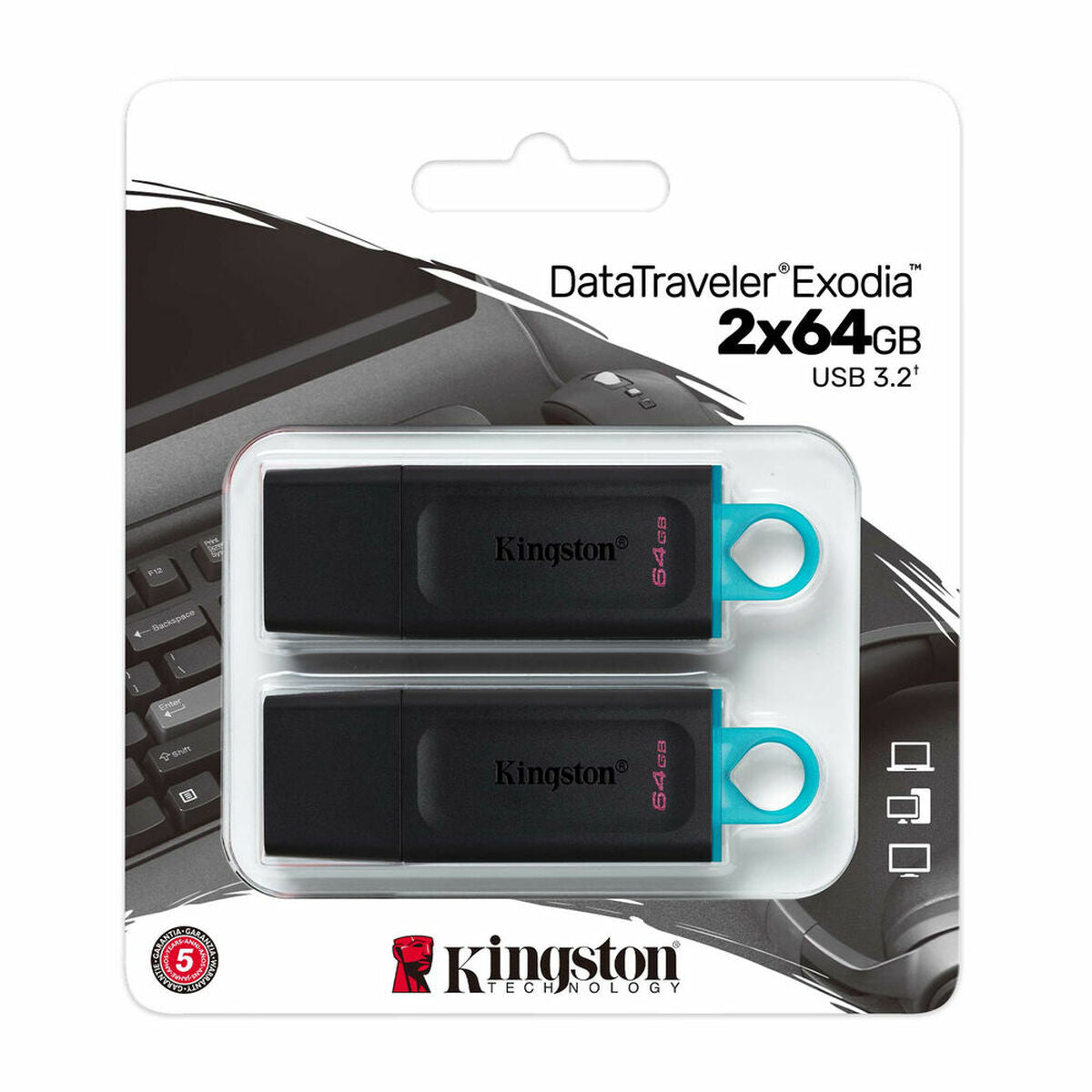 USB pen drive Kingston DataTraveler Exodia green 64 GB 2 pcs