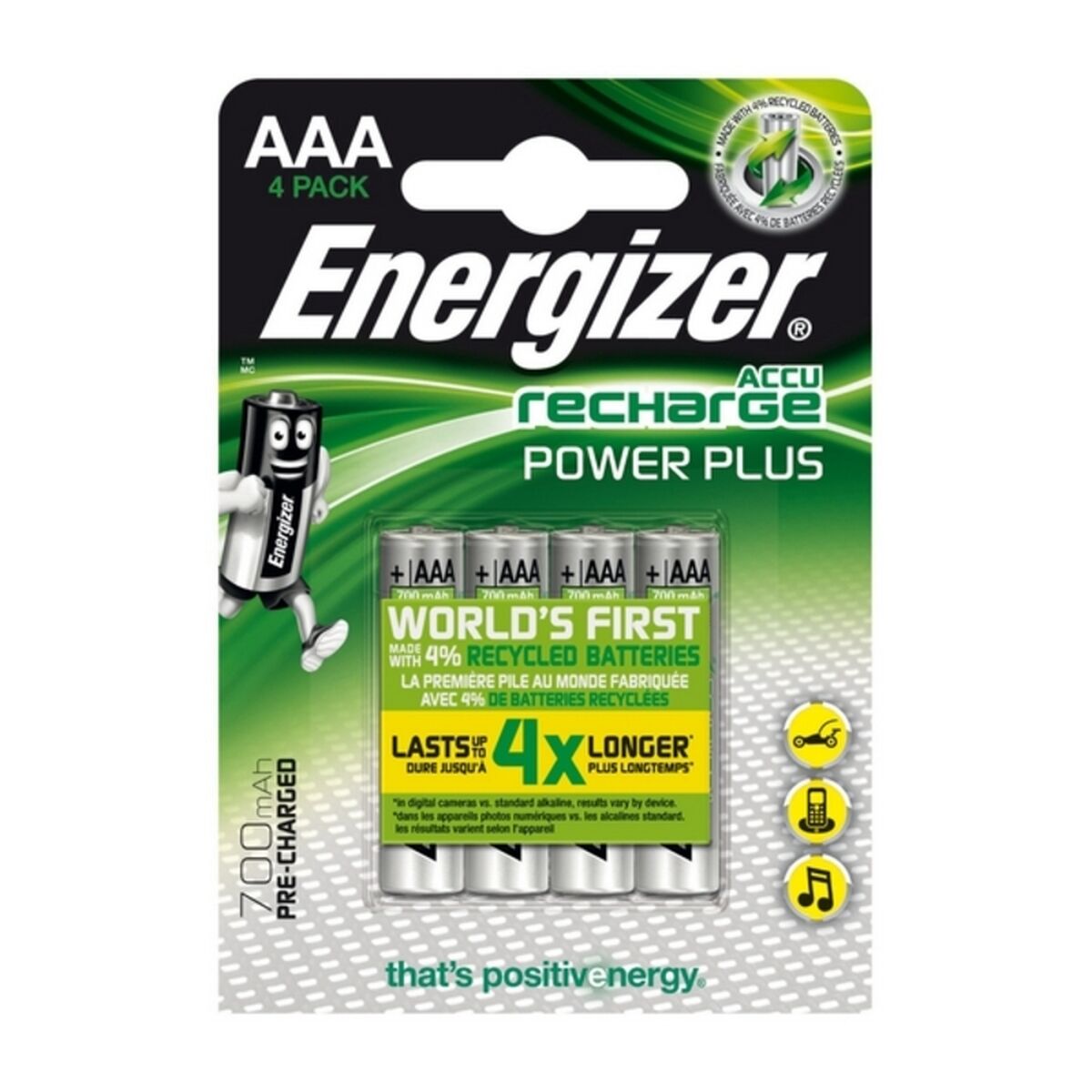 Batteries Energizer AAA-HR03 AAA HR03