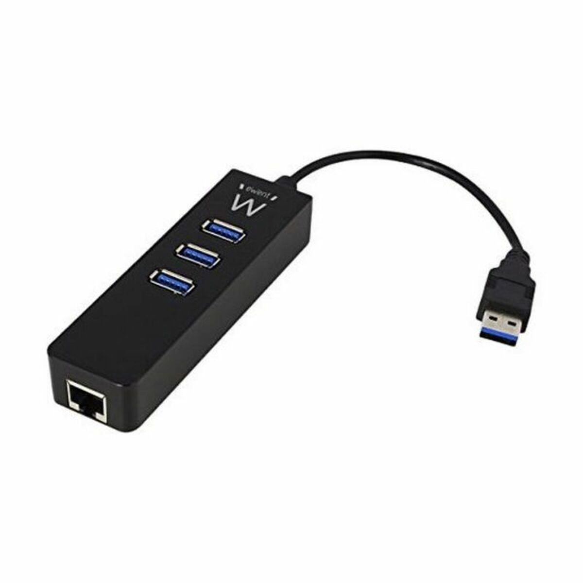 Hub USB Ewent AAOAUS0127 3x USB 3.1 RJ45 Plug and Play