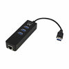 Hub USB Ewent AAOAUS0127 3x USB 3.1 RJ45 Plug and Play