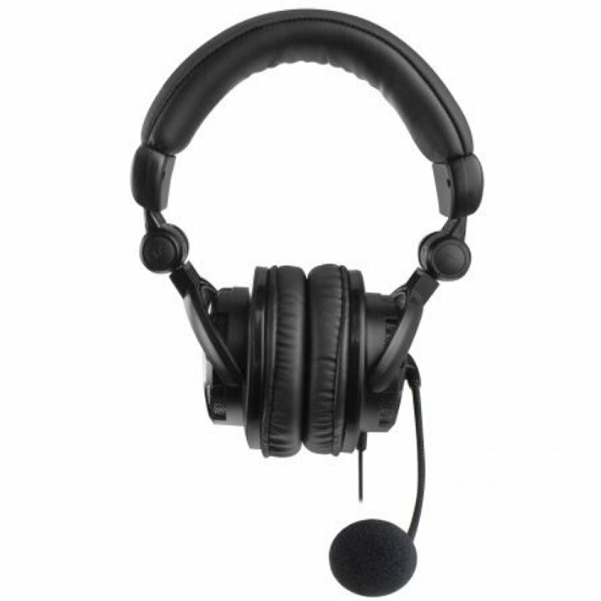 Headphones with microphone Ewent Heron Studio Black