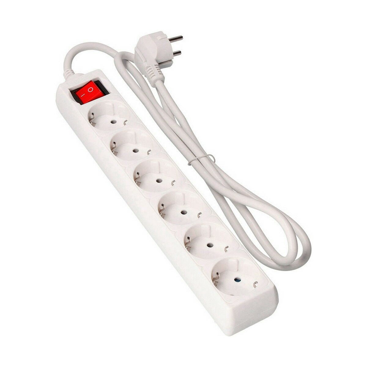 Power strip with 6 sockets and switch EDM Schuko (5 m)