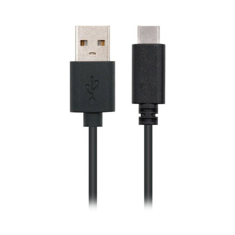 USB A to USB-C Cable NANOCABLE 10.01.210 Black