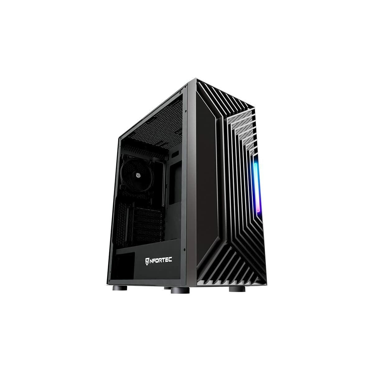 ATX Semi-Tower Case Nfortec Nervia Black ARGB Black