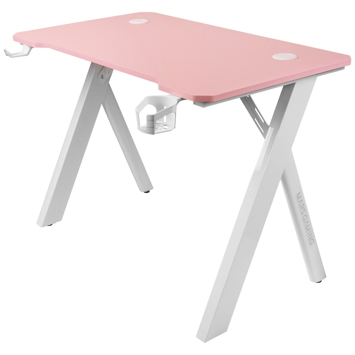 Desk Mars Gaming MGD100RGBP White Pink Steel 100 x 60 cm