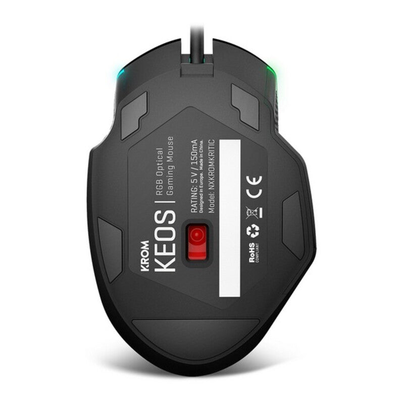 LED gaming mouse Krom Keos 6400 dpi RGB Black
