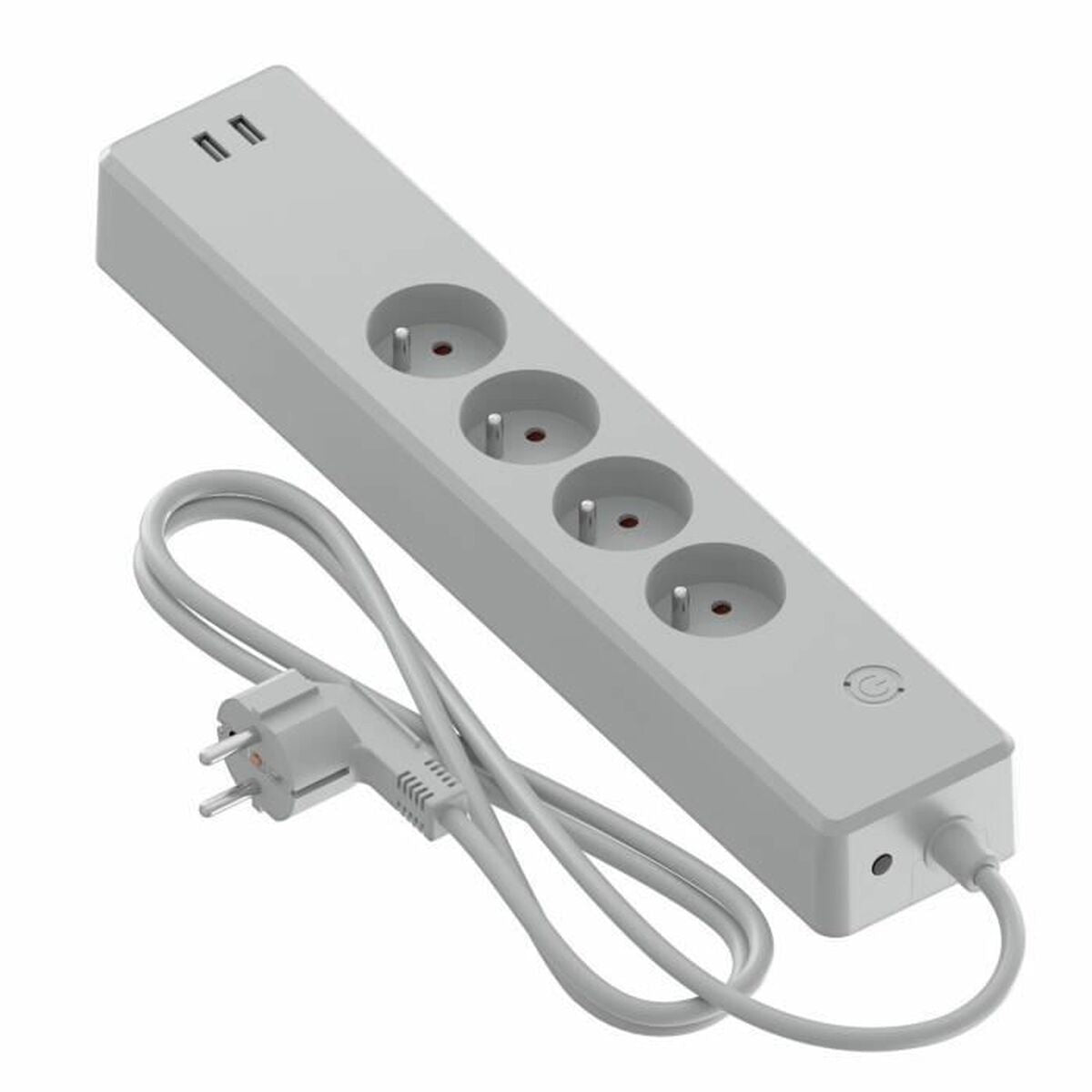 Power strip with 4 sockets without switch Calex USB x 2