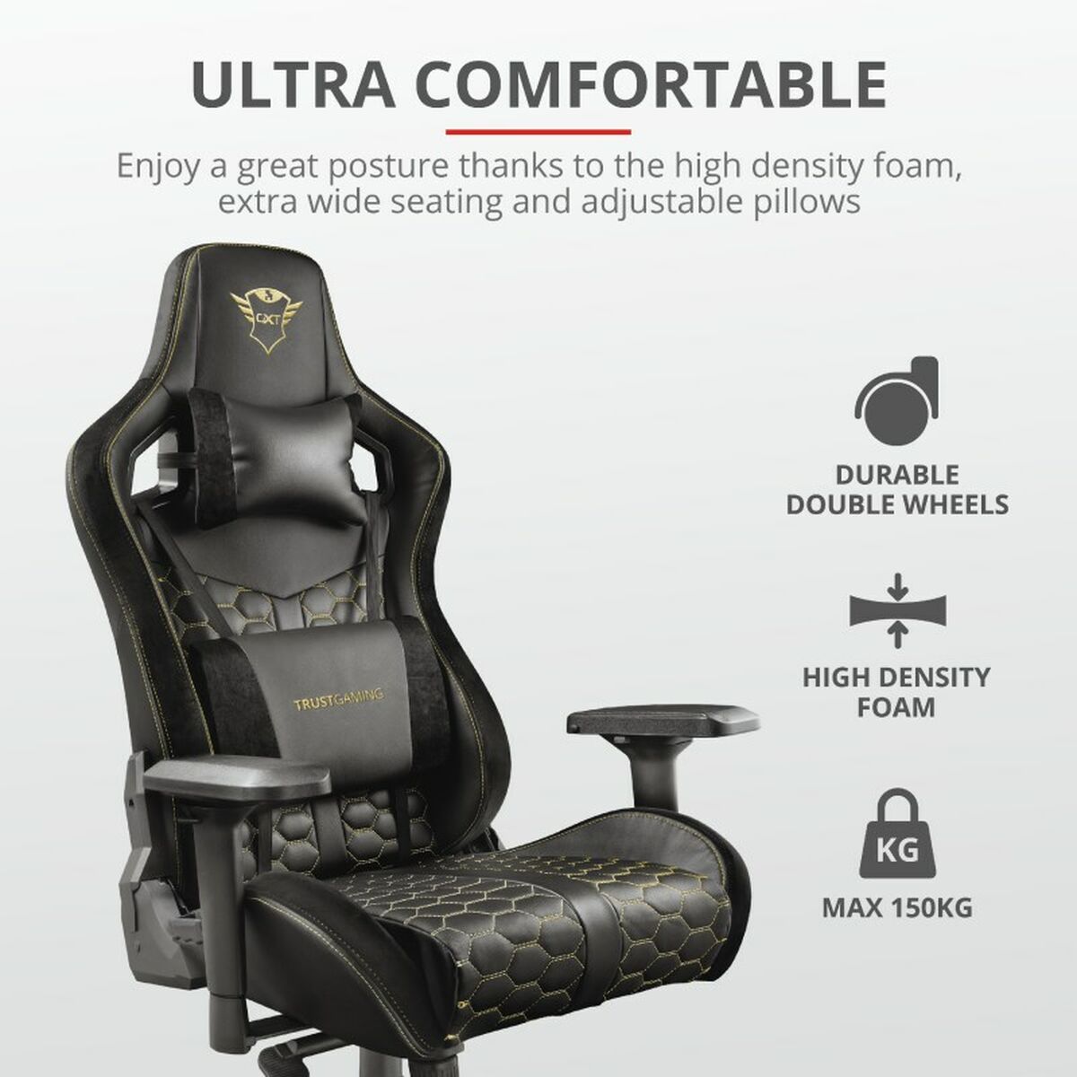 Gaming chair Trust GXT 712 Resto Pro Yellow Black