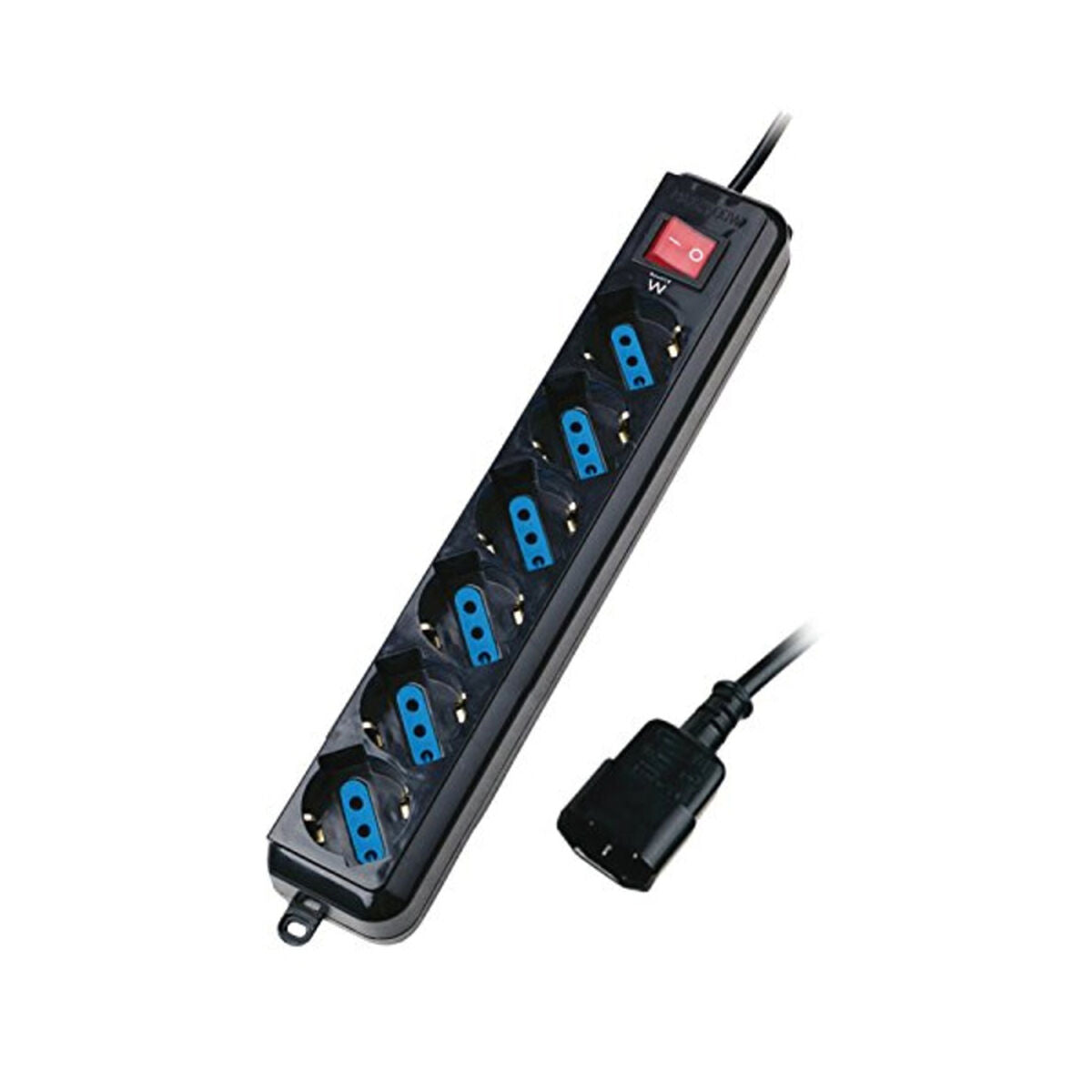 Power strip with 6 sockets and switch Ewent EW3925 Schuko Black