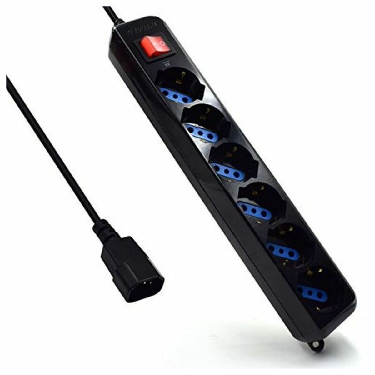 Power strip with 6 sockets and switch Ewent EW3925 Schuko Black