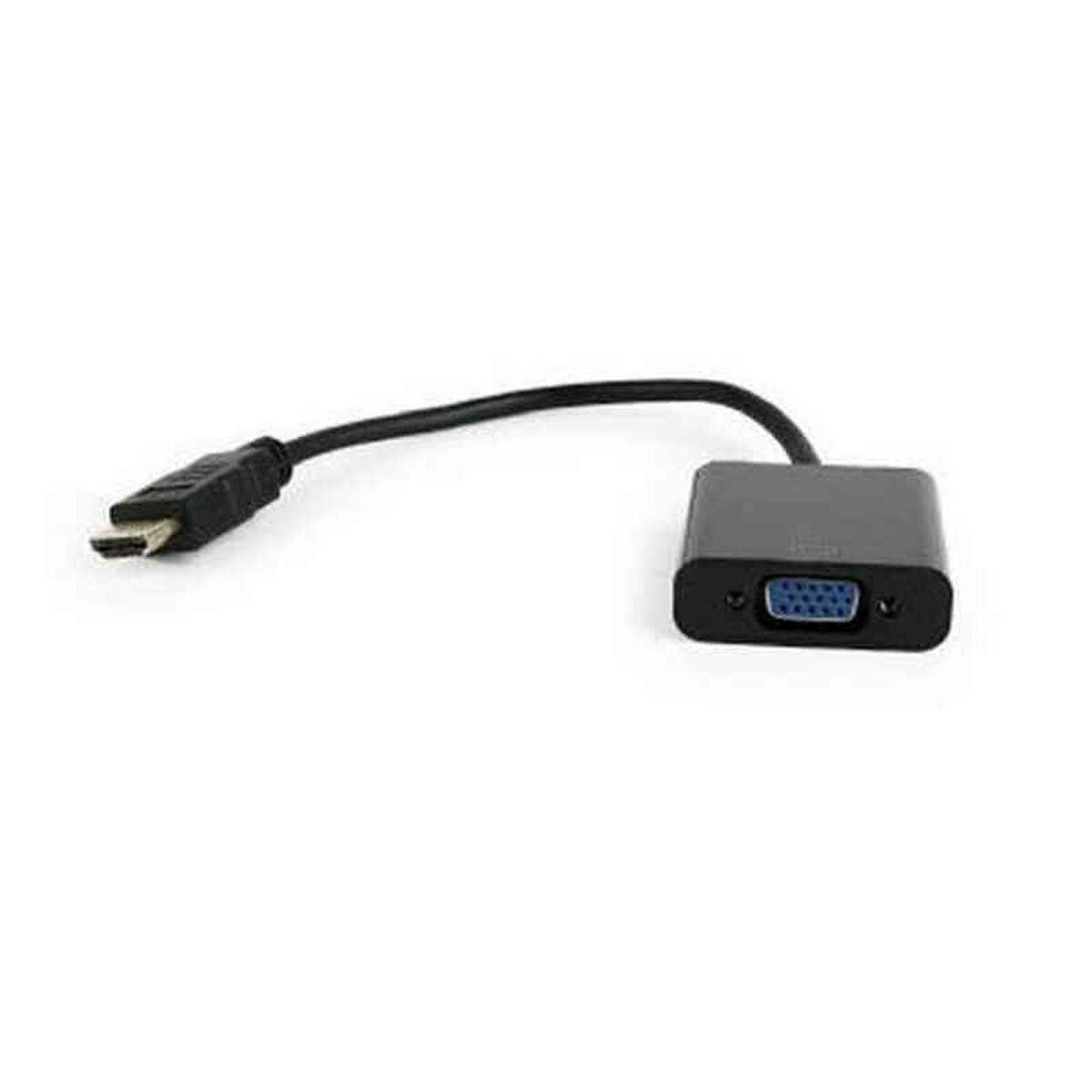 Adapter HDMI to VGA GEMBIRD A-HDMI-VGA-04 Black 15 cm